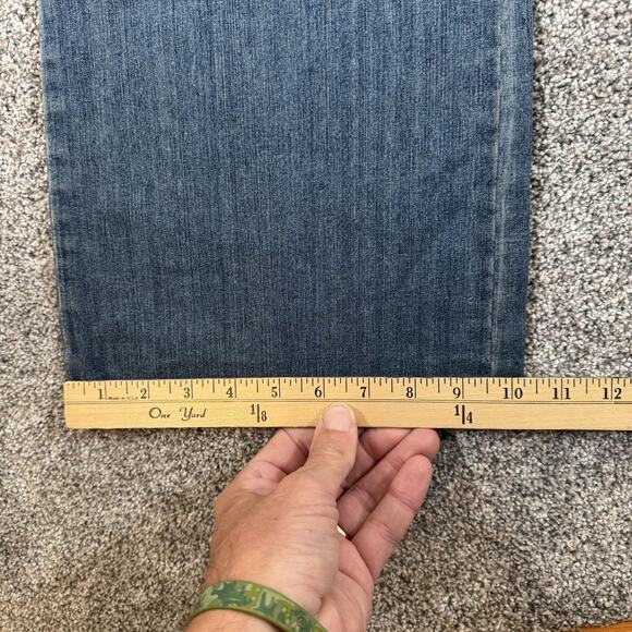 White Stag Mom Jeans 8 Blue Medium Stonewash Stretch Straight Leg Zip Fly - Picture 3 of 14